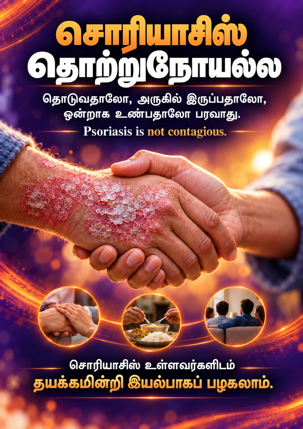 World Psoriasis Day 2026, poster 4: Psoriasis is not contagious.
